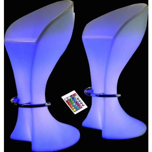 16 colors Changing Lighting Led Bar Chair Illuminous Glowing Coffee Bar Stool For Party Event SK-LF32 (L56*W52*105cm) 2pcs/Lot
