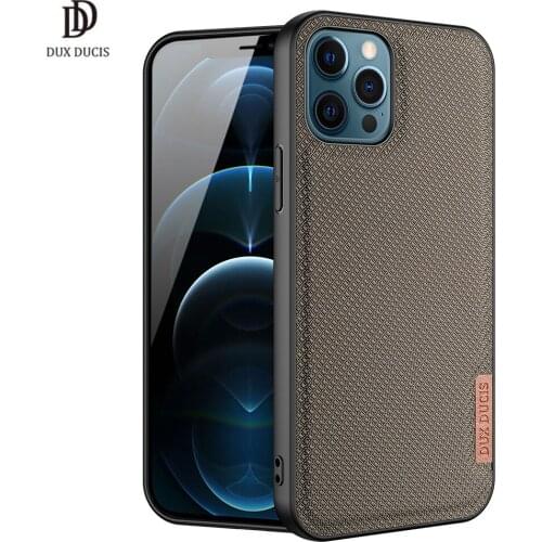 For iphone 12 Pro Max (6.7") DUX DUCIS Fion Series Luxury Back Case Protecting Case Support Wireless Charging Supper PU+PC+TPU