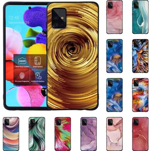 Silicone Soft Case for Samsung Galaxy A10/A20E/A30S/A40/A50/A50S/A70/A70S/A51/A71 Watercolor Pattern Phone Cover Case