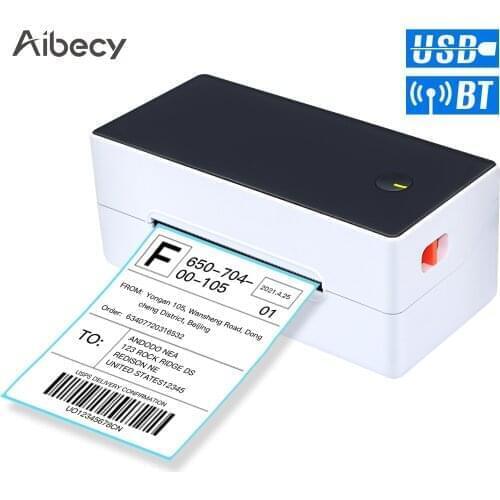 Aibecy Direct Thermal Label Printer Desktop 4x6 Shipping Label Printer High Speed Label Maker Sticker 40-120mm Paper Width