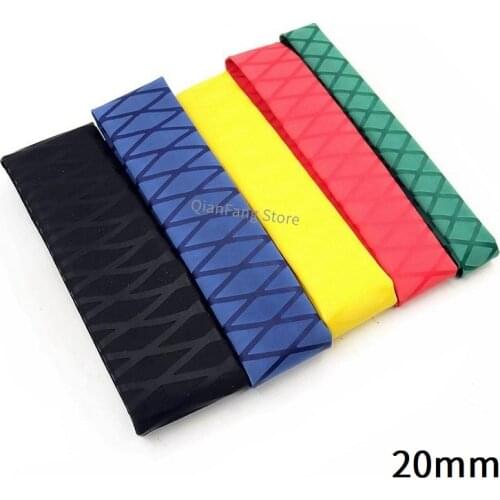 1M 20mm Anti Slip Heat Shrink Tube for Fishing Rod Bicycle Wrap Electric Insulation Nonskid Waterproof Handle Racket Grip Sleeve