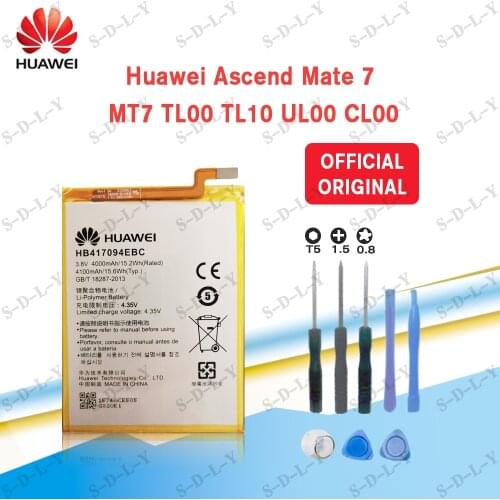 High Quality 4000mAh HB417094EBC Battery for Huawei MATE 7 MT7-TL10 MT7-CL00 Cell Phone Batterie Batterij Bateria+ Tools