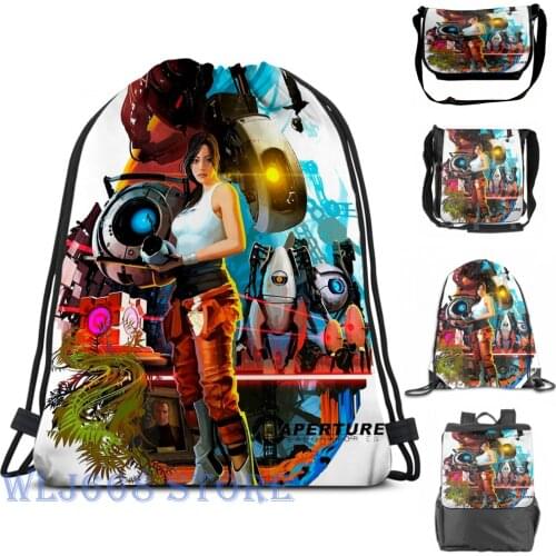 Funny graphic print shoulder Bags women Portal 2 Single shoulder backpack travel for men Gym Bag