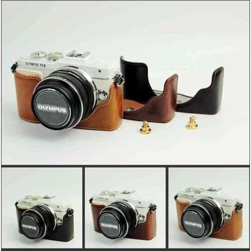PU Leather Camera Bag for Olympus Pen Lite E-PL7 E-PL8 EPL7 EPL8 Camera Case