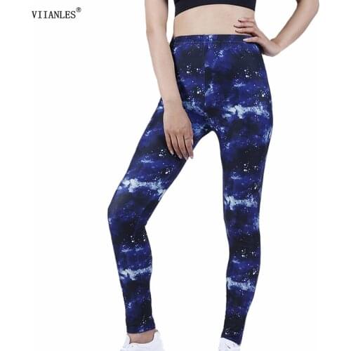 VIIANLES Women High Waist Elasticity Push Up Yuga Pants Fitness Sport Femme Printed Leggings Workout Sexy Trousers Gym Leggins