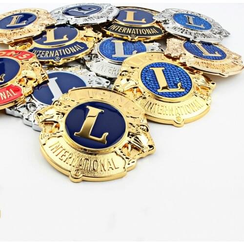 1X 3D Metal Lions Logo Car Sticker Auto Badge Emblem Decal Motorcycle Fender Decal for Lions L Clubs International Car Styling