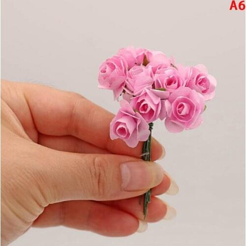 10 Styles Handmade Fake Purple Lavender Bouquet Sunflower Calla lily Doll Decor Artificial Flowers For Doll House Carnation Rose