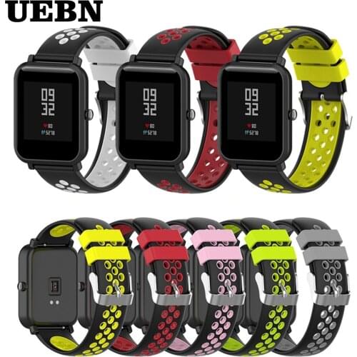 20mm Silicone Watchband Strap For Huami Amazfit Bip lite GTS GTR 42mm 47mm Smart Watch Bands 22mm Bracelet Replacement WristBand