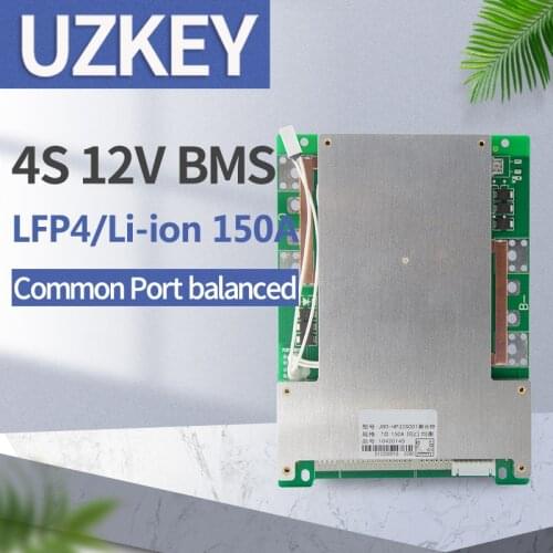 4s bms 12v 150a lifepo4 lithium Battery pcb With Same Port balance Solar inverter Electric motorcycle Pack PCM