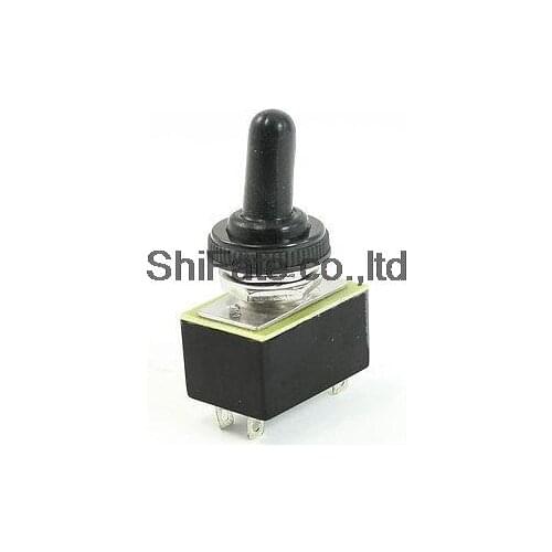 AC 220V 3A 110V 6A ON/OFF 2 Positions DPST 4 Pin Toggle Switch w Waterproof Boot