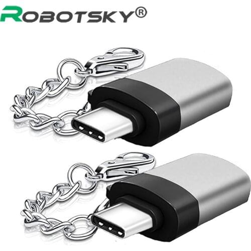 USB-C USB 3.1 Type C Male To USB 3.0 Female Converter Adapter With Anti-Lost Key Chain For Samsung Galaxy S8 S9 Huawei P20 LG