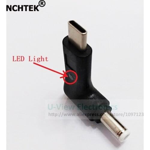 NCHTEK 16V USB Type C Male to DC 5.5*2.5mm Male Converter Adapter PD Emulator Trigger with LED Light/Free Shipping/2PCS