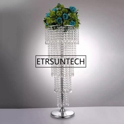 80cm Acrylic Crystal Flower Rack Wedding Centerpiece / Tabletop vase 5-Tier road leads For Party Home Decoration