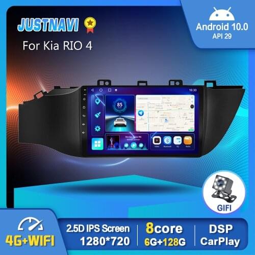 6G 128G GPS For Kia RIO 4 2017 2018 2019 Android 10.0 Car Radio Multimedia Player GPS Navigation Carplay Autoradio No 2 Din DVD