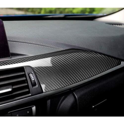 Carbon Fiber Car Dashboard Panel Decorative Sticker For-BMW F30 F31 F32 F33 F34 F36 Accessories