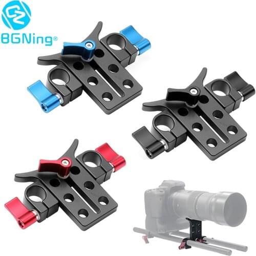 Aluminum Alloy 15MM Telephoto Lens Support Bracket Camera Stand Holder Adapter Extention Tube Clip SLR DSLR Rig Rod Clmap System