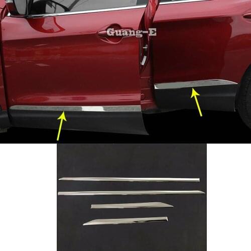 For Nissan Qashqai 2019 2020 Car Sticker Styling Detector Side Door Body Trim Frame Strip Molding Parts 4pcs