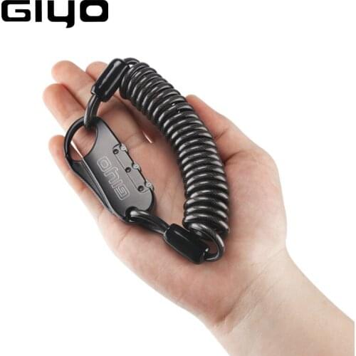 GIYO Mini Bicycle Lock 3 Digit Password Anti-theft Bike Lock Cycling Helmet Code Combination Security Cable lock 4.15mm d