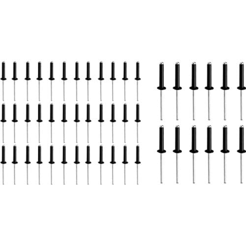 GTBL Aluminum Rivet Blind Hole Flange Rivet Dome Head Open End-Black