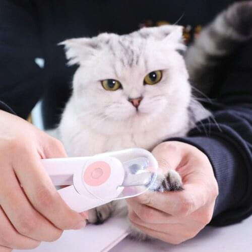 HOOPET Professional Pet Cat Dog Nail Clipper Cutter Stainless Steel Grooming Scissors Clippers Claw Nail Scissors with Light