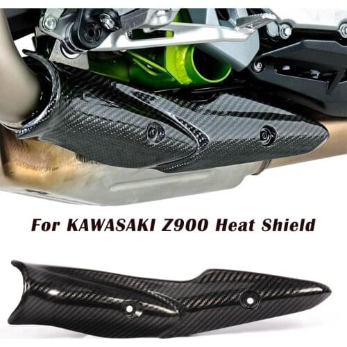 Motorcycle Exhaust Pipe Cover Carbon Fiber Anti-Scald Cap Heat Shield Guard Rustproof Shell For Kawasaki Z900 Z 900 2017-2021