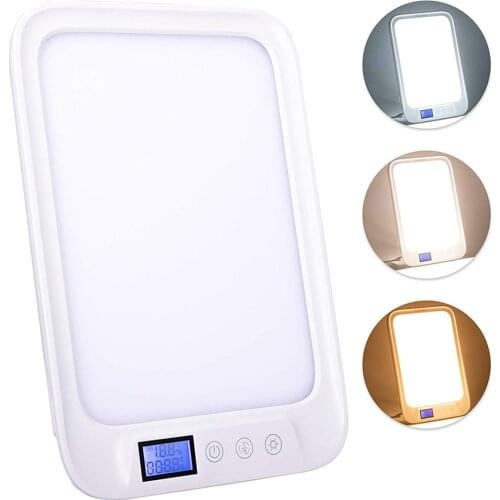 10000 Lux Light Therapy Lamp Ultra-Thin Uv-Free LED Touch Sad Lamp Adjustable Brightness Anti-fatigue Night Lamp Improve Mood