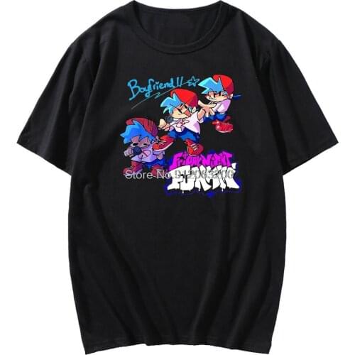 Summer T-shirt Men Friday Night Funkin Cartoon Anime Cute Print T-shirtmen Loose Round Neck T-shirt With Short Sleeves
