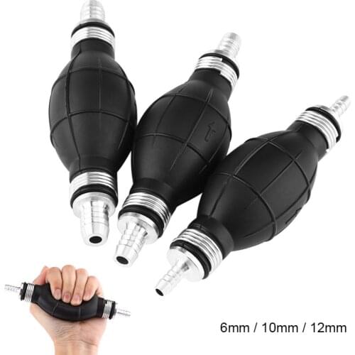 Fuel Pump Line Hand Primer Bulb Gas Petrol Rubber&Aluminum All Fuels Length Used For Car Boat Marine Outboard 6mm 8mm 10mm 12mm