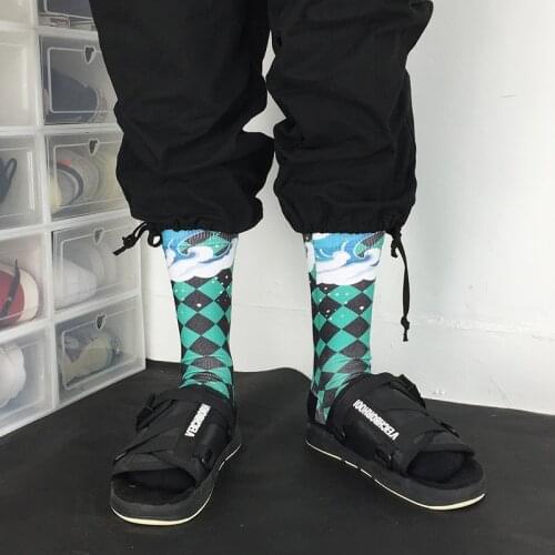 Fashion Cartoon New Arrive Demon Slayer Anti-Sweat and Breathable Sports Socks