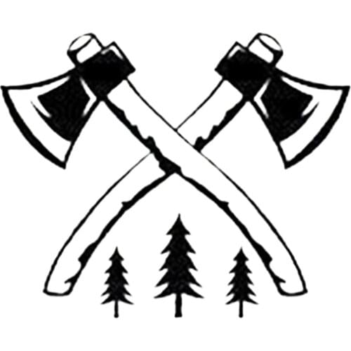 LLY-0460 Personality Car Stickers Axe Modeling Decxal PVC Window Decoration Painting Auto Bumper Waterproof Cars Sticker Decor