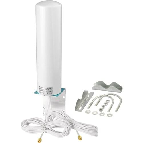 4G Outdoor Antenna 698-2700MHz 12DBi Omni External barrel Antenna for GSM W-CDMA 2G 3G Cell Phone Signal Repeater