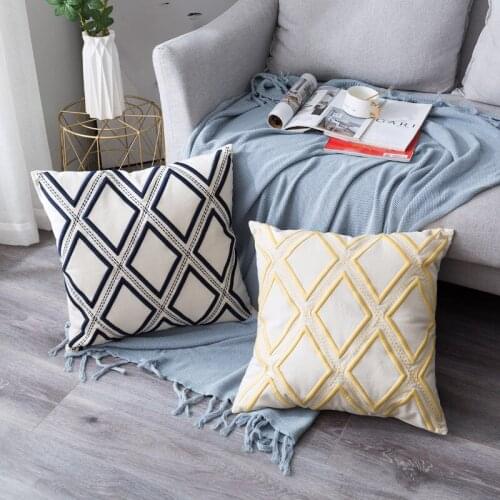 45x45cm Diamond stripe Pillowcase Pink Cushion Cover Throw Pillow Case Home Sofa Bed Chair Decoration 17.72x 17.72inch