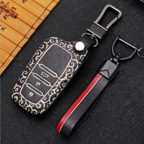 New Genuine Leather car key case Full cover For Toyota Camry Prado Auris CHR Prius Corolla RAV 4 Remote Key Shell Case