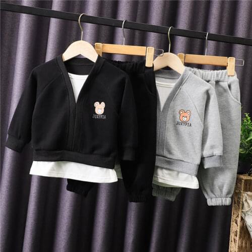 Autumn Children Boy Girl Clothes Baby Long Sleeve T-shirt Pants 2pcs Suits Kids Clothing Sets Toddler Tracksuits 1 2 3 4 5 YEARS