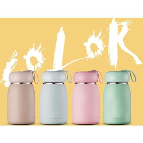 320ml Portable Leakproof Stainless Steel Vacuum Insulated Water Cup Thermal Jug