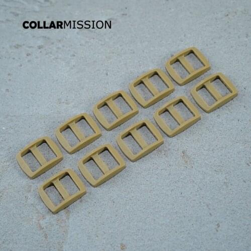 Retailing colorful Adjust Buckle plastic slider Tri-Glid for dog collar 15mm light brown RZK15SJ17