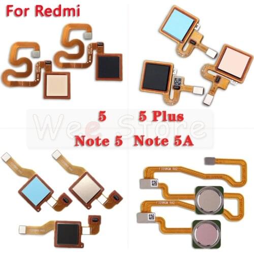 Back Button Fingerprint Sensor Flex For Xiaomi Redmi Note 5 5A Pro Prime Plus Fingerprint Flex Cable