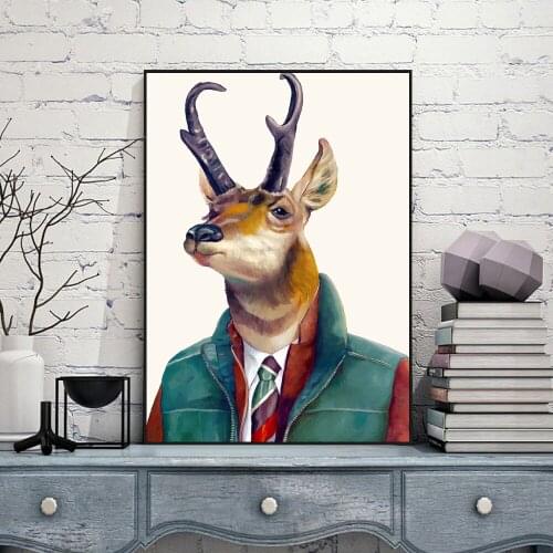 Morden Wall Art Picture Canvas Paiting Nordic Fashion Cartoon Animals Home Decoration For Babys Room