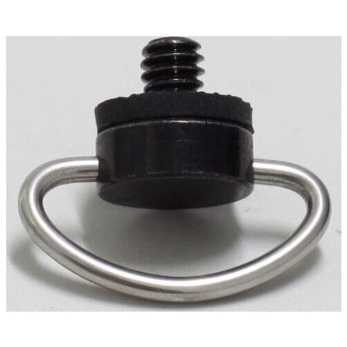 1/4" D ring camera screw with rubber gasket for tripod and Quick Release plate