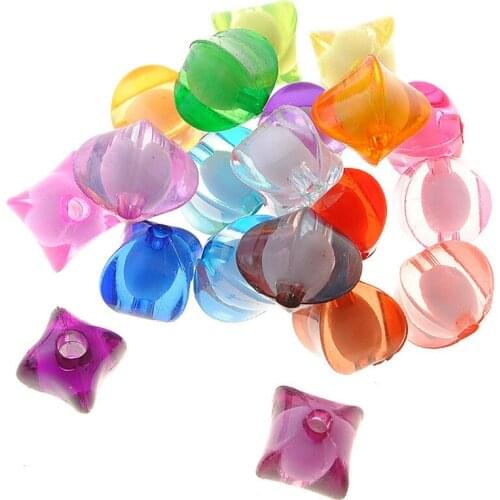 DIY Jewelry Beads Colorful Acrylic Faceted Geometry Bicone Plastic Necklace Bracelet Bubblegum Beading 8mm 10mm 12mm 14mm 16mm