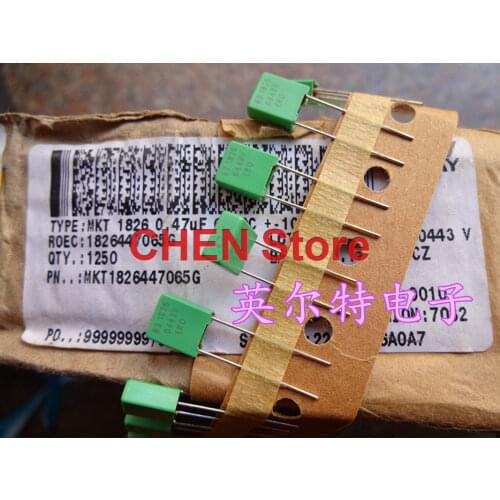 20PCS/50PCS ERO MKT1826 474/63V P5MM green Audio film capacitor ERO1826 0.47UF/63V Copper VISHAY MKT 1826 470NF 63V 474