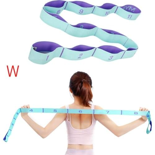 Adults Elastic Latin Dance Stretching Band Loop Women Yoga Stretch Strap Yoga Pilates GYM Fitness Exercise Resistance Bands