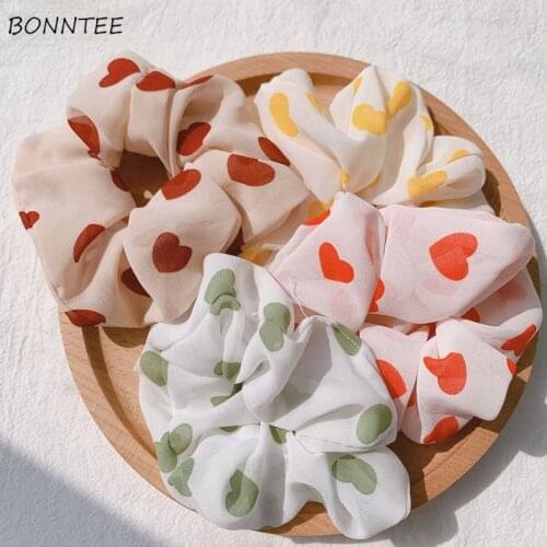 Hair Ties Women Korean Chic Party Home Ladies Headwear Accessories Elegant Printed Sweet Simple Fashion Chiffon Girls Fashion