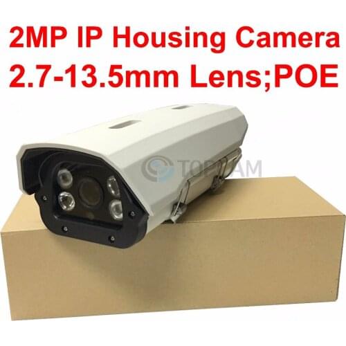 2 Megapixel 1080P IP Housing Cam With 2.7-13.5mm Lens Night Version 80m Network Camera POE