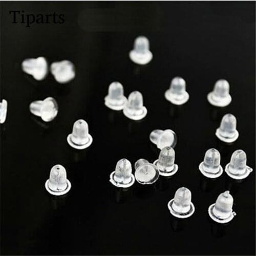 200pcs/lot Bullet Shaped Rubber Earring Back Stopper Earring ring Ear Post Nut 3.5x3.5mm Earring Cups for DIY Jewelry Findings