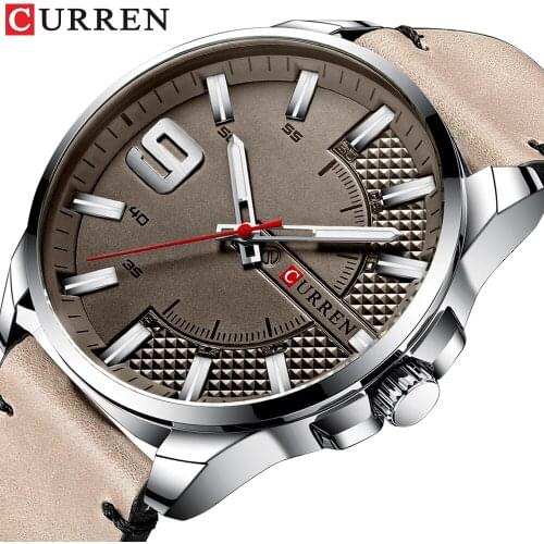 2020CURREN New Mens Watches Waterproof Top Brand Luxury Calendar Fashion Male Clock Leather Sport Military Men Wristwatch 8371