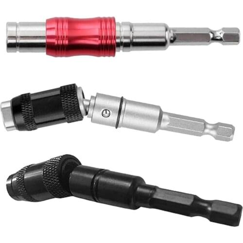 HOT 3Pcs Magnetic Pivot Drill Bit Holder, 1/4 Inch Magnetic Screw Drill Tip, 20° Drill Extender Rotating Screwdriver Holder
