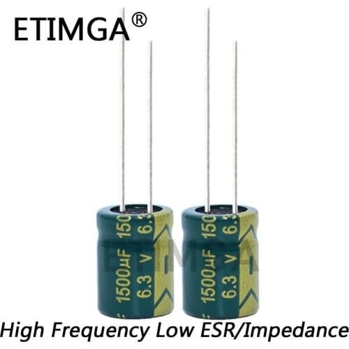 30pcs/lot 6.3V 1500UF 10*13 Low ESR / Impedance High Frequency Aluminum Electrolytic Capacitor 1500UF 6.3V 10*13 6.3v1500uf 20