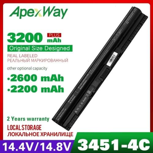 Apexway 14.8V Laptop Battery K185W M5Y1K For DELL Vostro 3451 3458 3551 3558 V3458 V3451 N3558 N5558 WKRJ2 GXVJ3 HD4J0