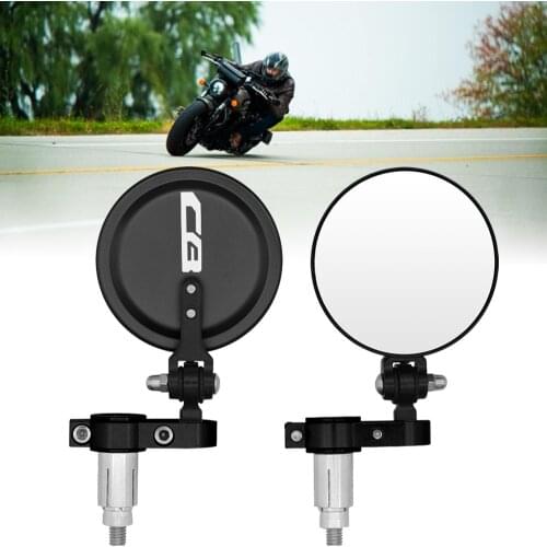 Motorcycle CNC Mirrors Foldable 3 Inch Round Handle Bar End Side Mirrors For Honda CB CB600F CB599 CB650F Hornet CB 599 600 400